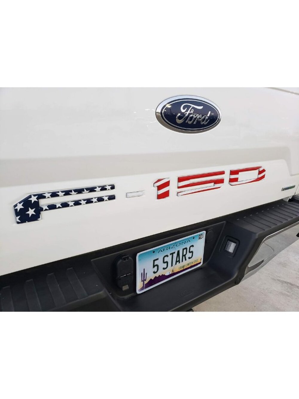 Premium Tailgate Letter Insert Kit for 2018-2020 Ford F150 - USA Flag Design